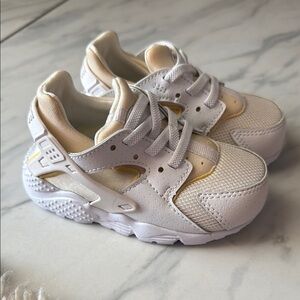 Kids White and Cream Sneakers